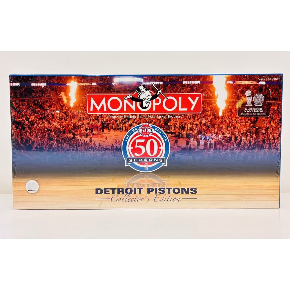 Monopoly Detroit Pistons 50 Seasons Collectors Edition 2007 New Sealed